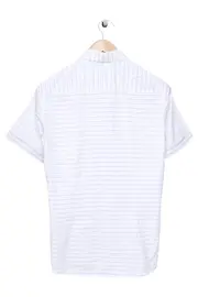 Vorschaubild 2 von Herren Freizeithemd Kurzarm Hemd Gr. 46/S Weiß Gestreift Casual