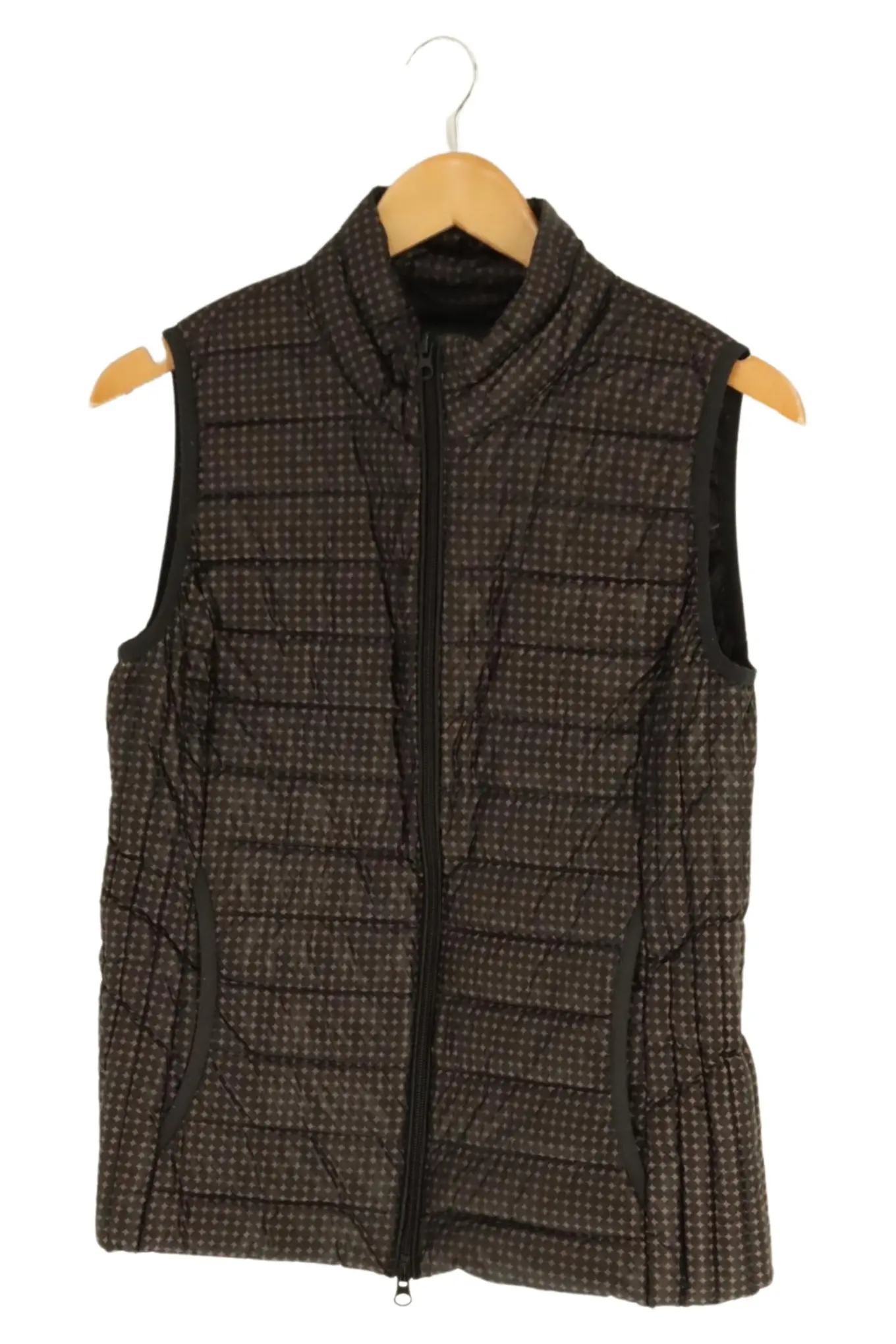 BETTY & CO Damen Steppweste Gr. 36/S Braun Casual Grafisch