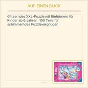 Vorschaubild 2 von Puzzle XXL 100 Teile Glitzer Einhörner Pegasus ab 6 Jahre
