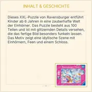 Vorschaubild 3 von Puzzle XXL 100 Teile Glitzer Einhörner Pegasus ab 6 Jahre