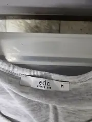 Vorschaubild 5 von EDC Damen T-Shirt Grau Punkte Gr. 38/M Kurzarm Casual Shirt