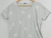 Vorschaubild 3 von EDC Damen T-Shirt Grau Punkte Gr. 38/M Kurzarm Casual Shirt