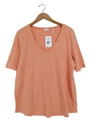 Vorschaubild 1 von Damen T-Shirt Orange Meliert Kurzarm Gr. 46 Freizeit Casual