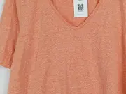 Vorschaubild 4 von Damen T-Shirt Orange Meliert Kurzarm Gr. 46 Freizeit Casual
