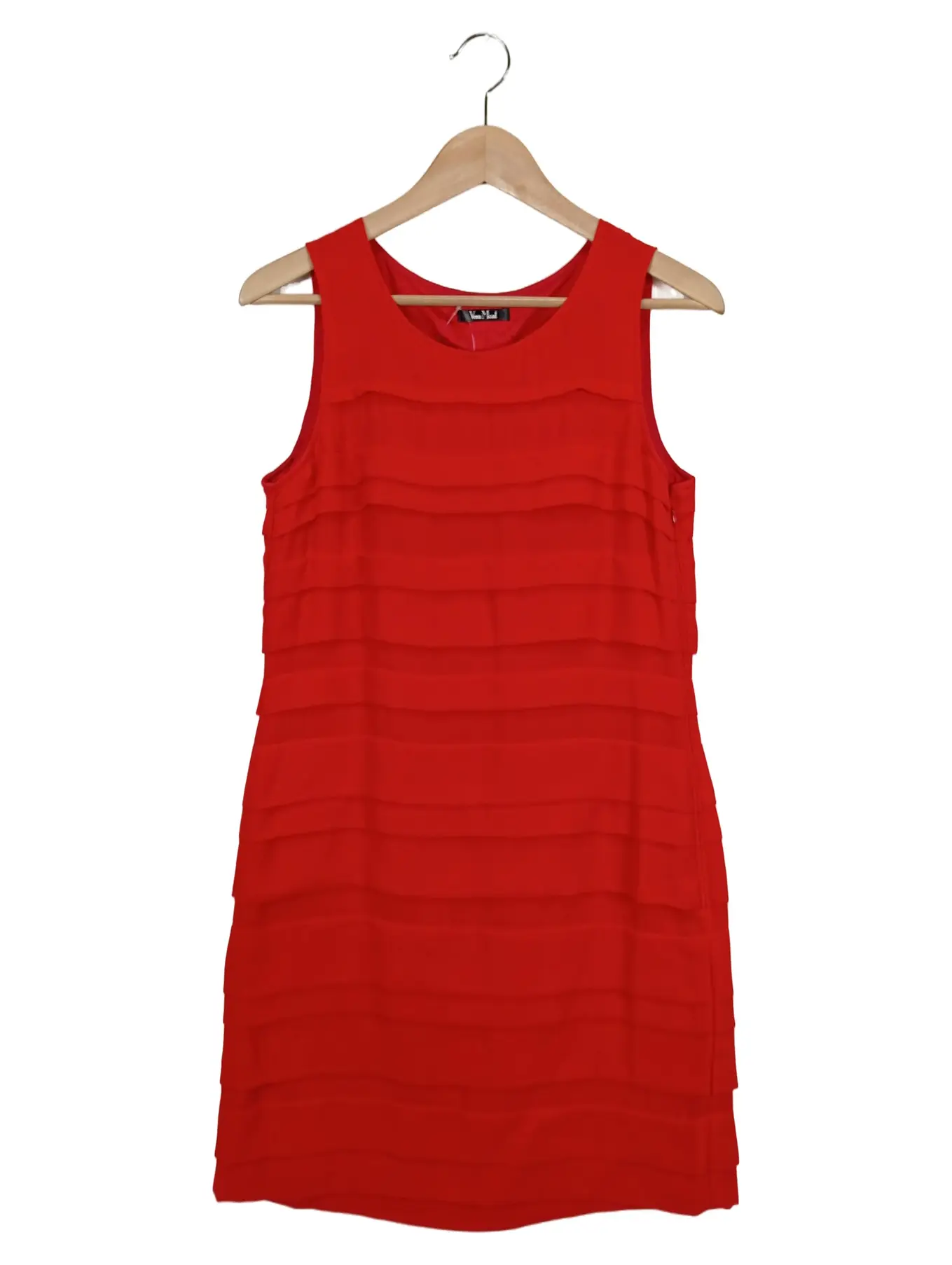 VERA MONT Damen Festliches Kleid Rot Gr. 38/M Elegant Rüschen Midikleid