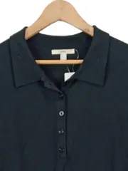 Vorschaubild 2 von Damen Blusenkleid Gr. 40/L Schwarz Casual Langarm Hemdblusenkleid