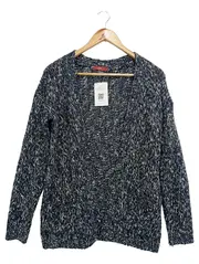 Vorschaubild 1 von Damen Strickjacke Blau Meliert Gr. 32/XS Casual