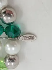 Vorschaubild 2 von Damen Armband Mehrfarbig Perlen Glas Metall Elegant Stretch