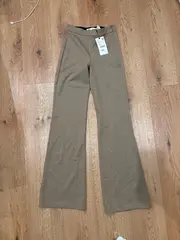 Vorschaubild 4 von Schlaghose Damen Gr. S/36 Beige Stoffhose High Waist Flared