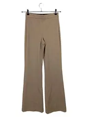 Vorschaubild 2 von Schlaghose Damen Gr. S/36 Beige Stoffhose High Waist Flared