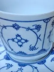 Vorschaubild 3 von Tasse Untertasse Blau Saks Porzellan Blumen Traditionell Weiß 6.5cm