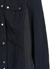 Vorschaubild 3 von Leichte Jacke Damen Viskose Schwarz Gr. 40/L Knopfleiste Nieten