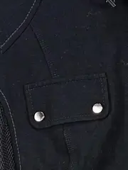 Vorschaubild 2 von Leichte Jacke Damen Viskose Schwarz Gr. 40/L Knopfleiste Nieten