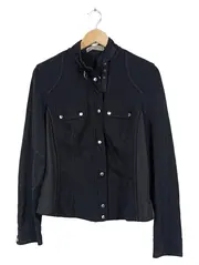 Vorschaubild 1 von Leichte Jacke Damen Viskose Schwarz Gr. 40/L Knopfleiste Nieten