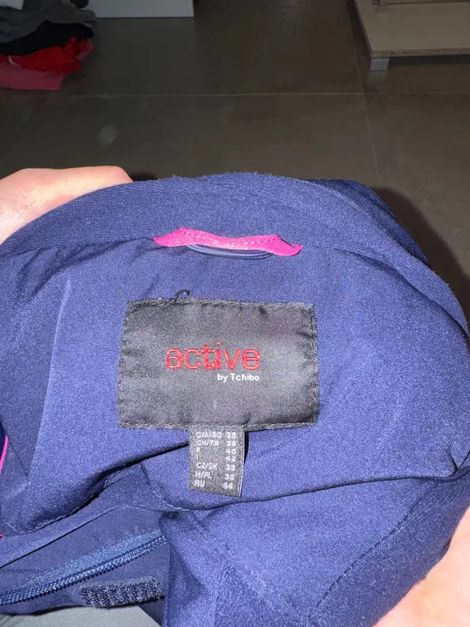 TCHIBO Damen Skijacke Blau 38/M Outdoor Kapuze Polyester