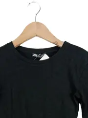 Vorschaubild 3 von Damen Body Langarm Basic Rippstrick Schwarz Gr. M