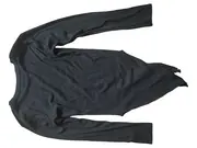 Vorschaubild 2 von Damen Body Langarm Basic Rippstrick Schwarz Gr. M