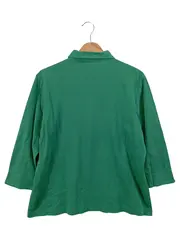 Vorschaubild 2 von Damen Langarmshirt 3/4 Arm Baumwolle Grün Gr. 44 L Basic