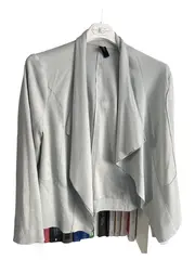 Vorschaubild 1 von Blazer Damen Grau Gr. 44/XXL Modern Uni Polyester Elasthan