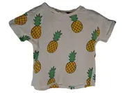 Vorschaubild 1 von Baby T-Shirt Gr. 68 Weiß Ananas-Muster Kurzarm 3-6 Monate