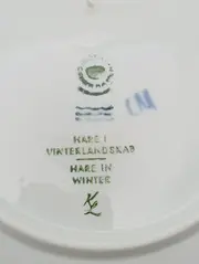 Vorschaubild 3 von Sammelteller Jahresteller 1971 Hase im Winter Blau 19 cm