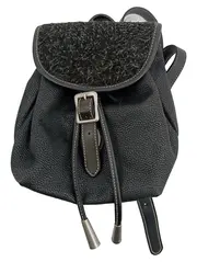 Vorschaubild 1 von Damen Umhängetasche Schwarz Casual mit Fellbesatz