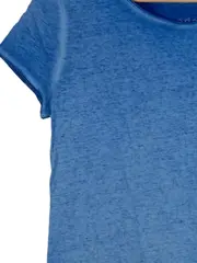 Vorschaubild 4 von EDC Damen T-Shirt mit Brusttasche Gr. 34/XS Blau Casual Baumwolle