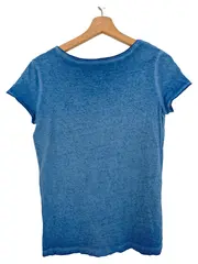 Vorschaubild 2 von EDC Damen T-Shirt mit Brusttasche Gr. 34/XS Blau Casual Baumwolle