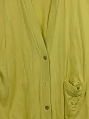 Vorschaubild 2 von Damen Strickjacke Gelb Casual Einheitsgröße Cardigan