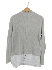 Vorschaubild 1 von Damen Pullover Rippstrick Langarm Grau Gr. S/36