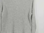 Vorschaubild 4 von Damen Pullover Rippstrick Langarm Grau Gr. S/36