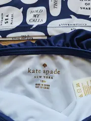 Vorschaubild 3 von Kate Spade Kinder Badeanzug Gr. 86 Blau Gestreift Maritim Langarm Rüschen
