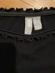 Vorschaubild 3 von Damen Body Rippstrick Schwarz Gr. 34/XS Langarm Feminin