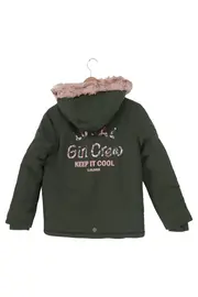 Vorschaubild 2 von Kinder Winterjacke Gr. 152 Grün Casual Outdoor Kapuze Fellbesatz