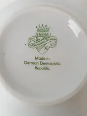 Vorschaubild 2 von 1777 HENNEBERG GDR Milchkännchen ILMENAU Porzellan Weiß Blumen 9cm