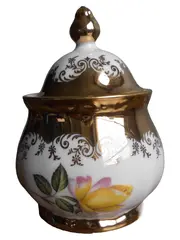 Vorschaubild 1 von Dekodose Rose Klassisch Weiß Porzellan 13cm