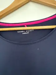 Vorschaubild 5 von Damen T-Shirt Blau Gr. 38 mit Spitze Casual