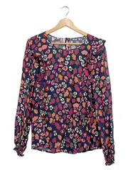 Vorschaubild 1 von Collection Damen Bluse Langarm Rüschen Blumenmuster Gr. 40