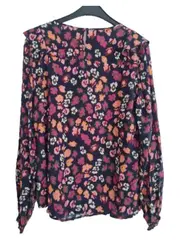 Vorschaubild 2 von Collection Damen Bluse Langarm Rüschen Blumenmuster Gr. 40