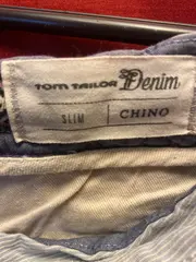 Vorschaubild 3 von Denim Herren Chino Shorts Slim Fit Gr. M/W32 Grau Gestreift