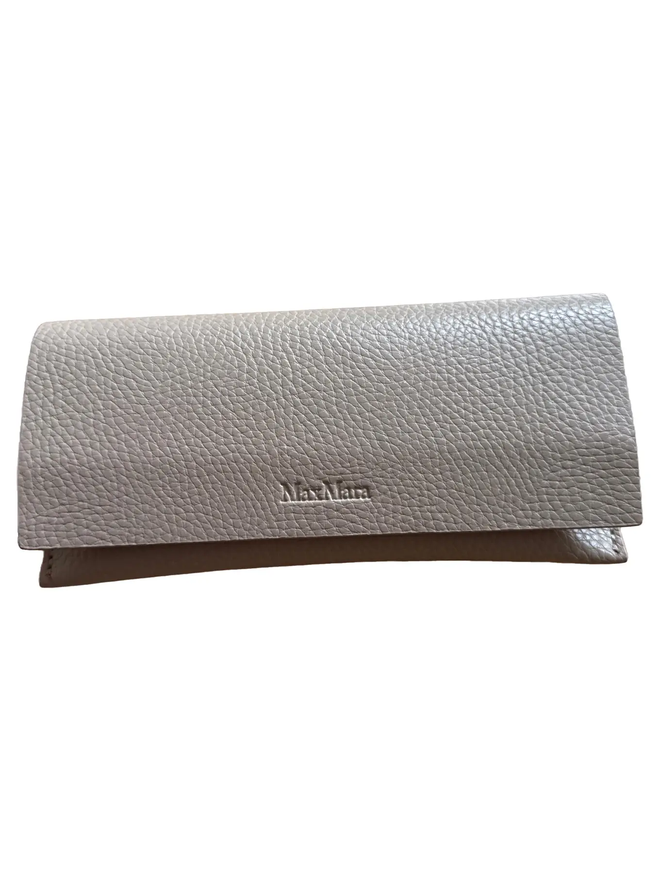 MAXMARA Max Mara Dokumentenmappe Leder Etui Beige Damen Clutch