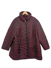 Vorschaubild 1 von Steppjacke Damen Gr. 54 Rot Schwarz Winterjacke Polyamid