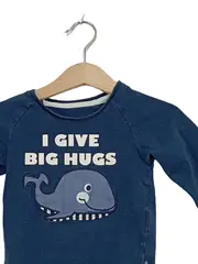 Vorschaubild 2 von Langarmshirt Wal Applikation Gr. 74 Blau Baby