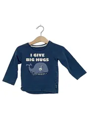 Vorschaubild 1 von Langarmshirt Wal Applikation Gr. 74 Blau Baby