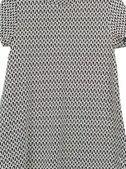 Vorschaubild 2 von Damen Freizeitkleid Gr. 38/M Schwarz Weiß Geometrisch Muster Casual