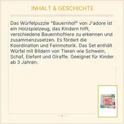 Vorschaubild 5 von Holz Würfelpuzzle Bauernhof 9 Teile Kinder Spielzeug ab 3 Jahre