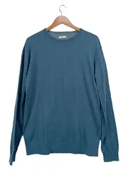 Vorschaubild 1 von Herren Pullover Blau Gr. 52/XL Baumwolle Casual Langarm
