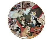 Vorschaubild 1 von Sammelteller Kätzchen Gemütliche Spielrunde Porzellan 20cm