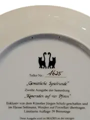 Vorschaubild 3 von Sammelteller Kätzchen Gemütliche Spielrunde Porzellan 20cm