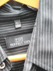 Vorschaubild 6 von Perfect Line Herren Business Hemd Gr. 41/42 Schwarz Nadelstreifen